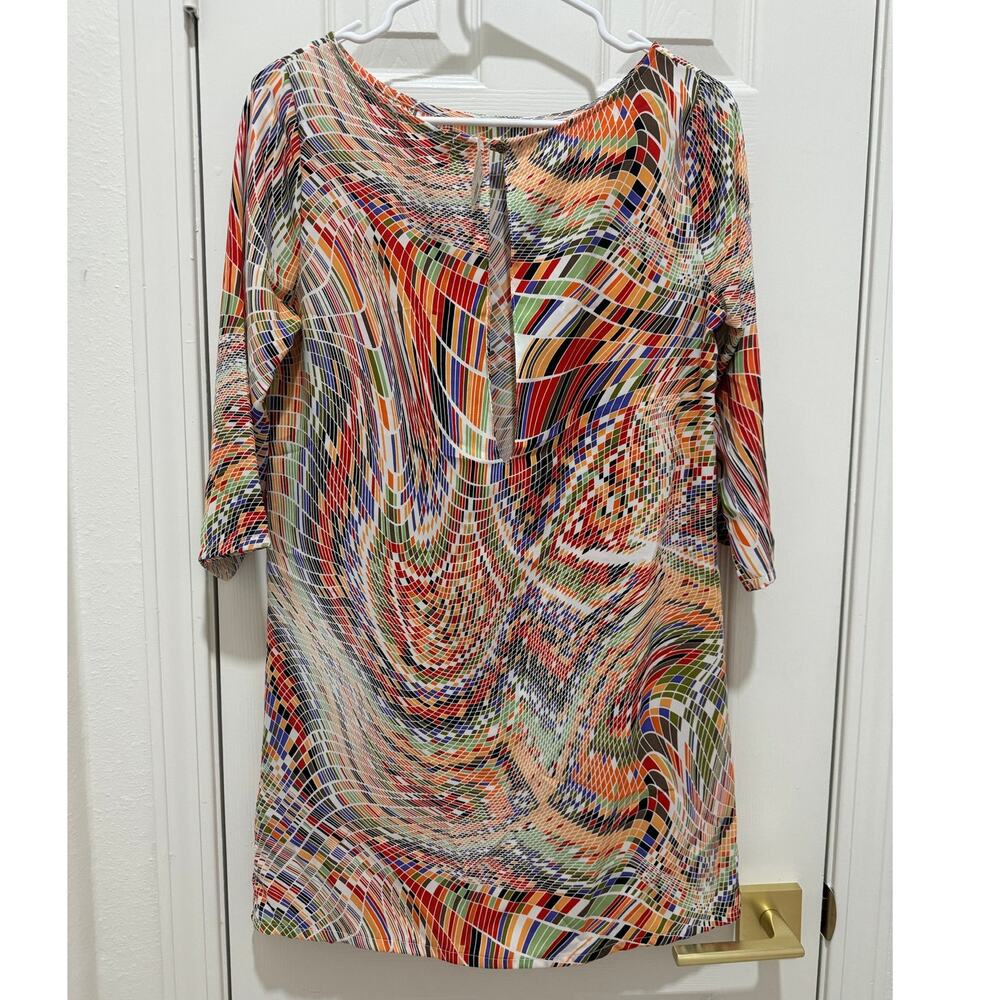 NWT Fresh Tart Keyhole Retro Multicolor Tunic Dress Women's Small / Medium - Picture 6 of 10